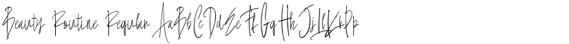 Beauty Routine Regular font