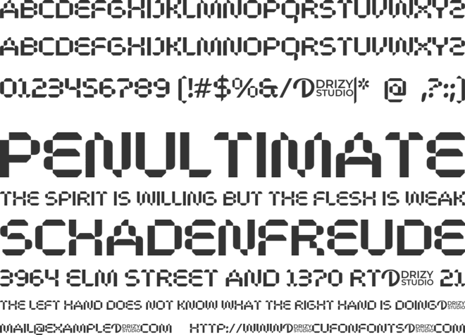 Mantrex font preview