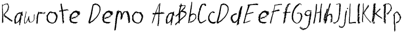 Rawrote Demo font
