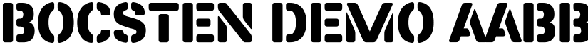Bocsten Demo font
