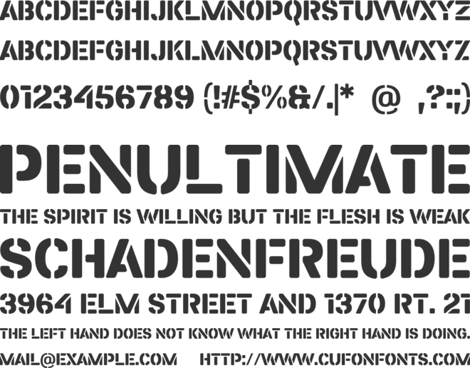 Bocsten font preview