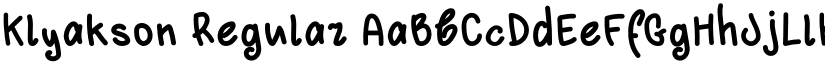 Klyakson font download
