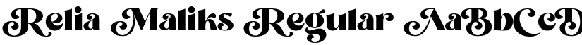 Relia Maliks Regular font