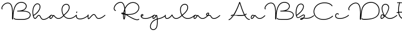 Bhalin Regular font