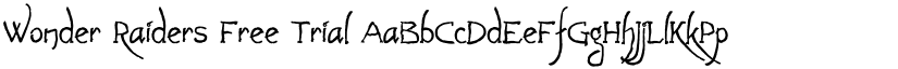 Wonder Raiders Free Trial font