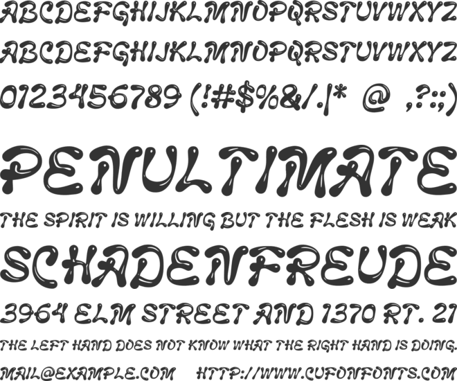 Lacupra font preview
