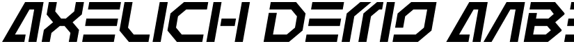 Axelich Demo font