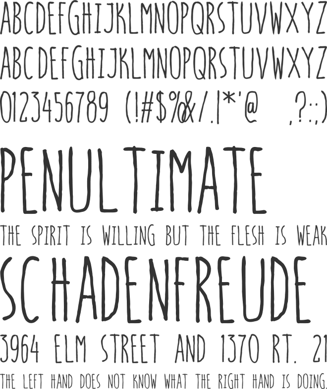 hello goodbye font preview