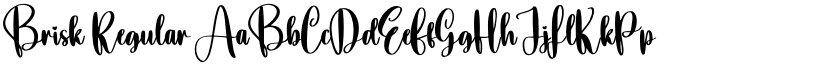 Brisk Regular font