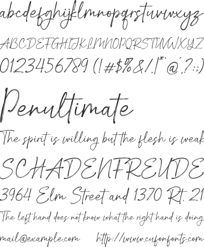 Royal Scarletty font preview