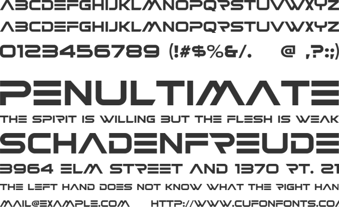 Varelmo font preview