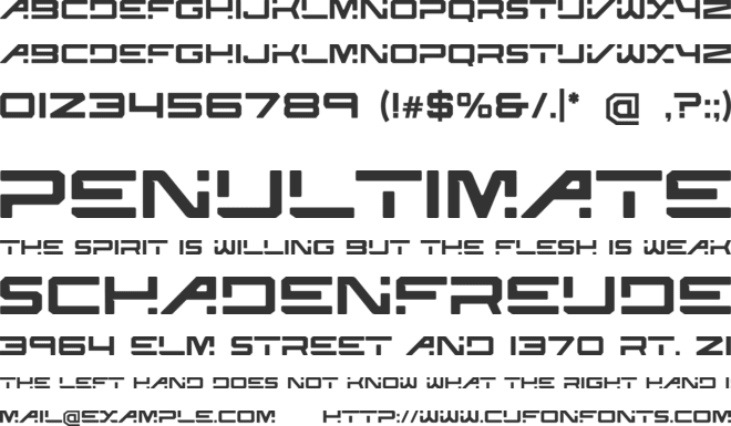 CALINOR PEGASUS font preview