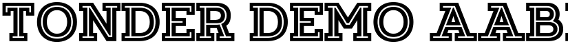 Tonder Demo font