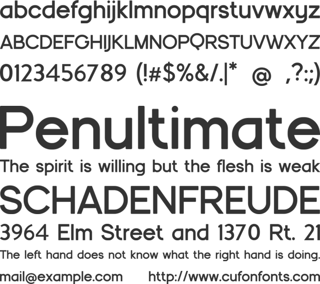 DREPHONIC font preview