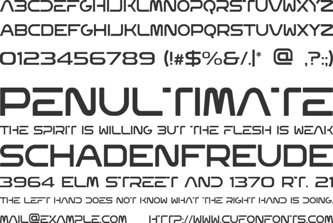 VALKO CAPELA font preview