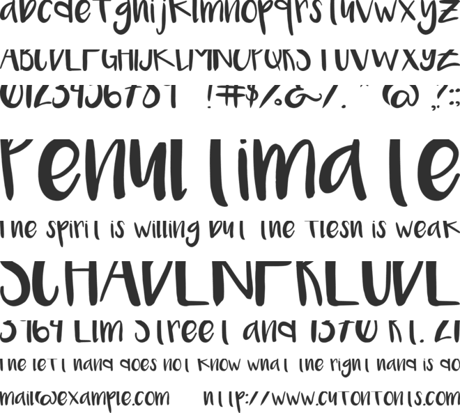 Luna font preview