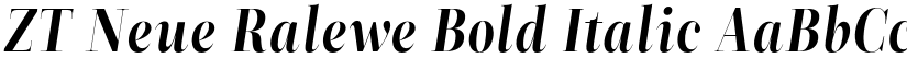 ZT Neue Ralewe Bold Italic font