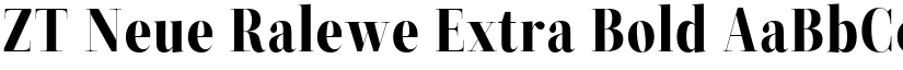 ZT Neue Ralewe Extra Bold font