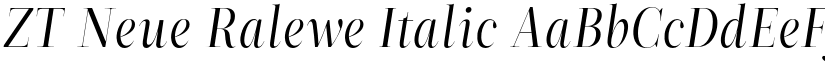 ZT Neue Ralewe Italic font