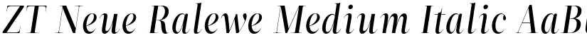 ZT Neue Ralewe Medium Italic font