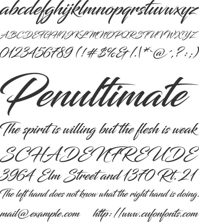 Blacksword font preview