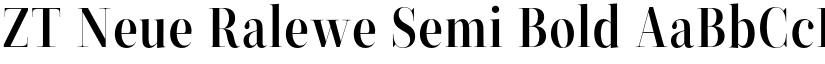 ZT Neue Ralewe Semi Bold font
