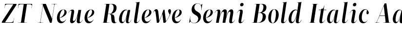 ZT Neue Ralewe Semi Bold Italic font