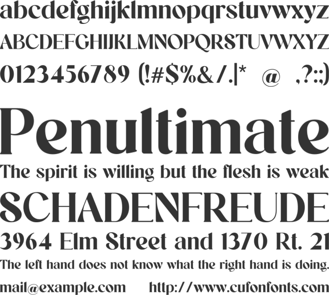 Wilhelmina font preview
