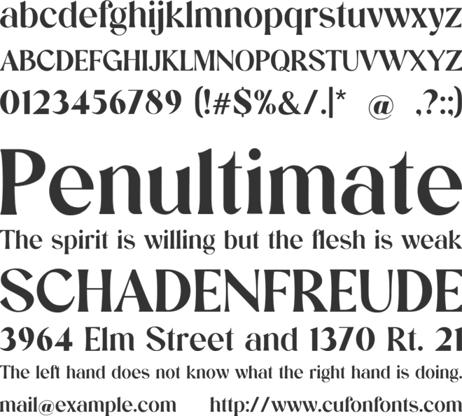 Valenzka font preview