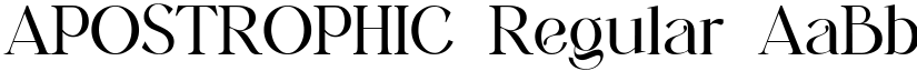 APOSTROPHIC Regular font