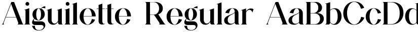 Aiguilette Regular font