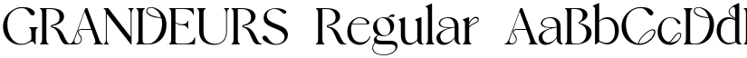 GRANDEURS Regular font