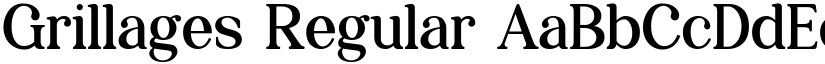 Grillages Regular font