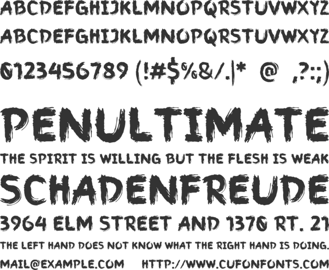 Dustiny font preview