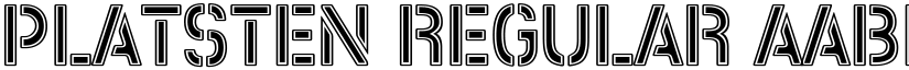 Platsten Regular font