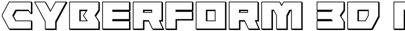 Cyberform 3D Regular font