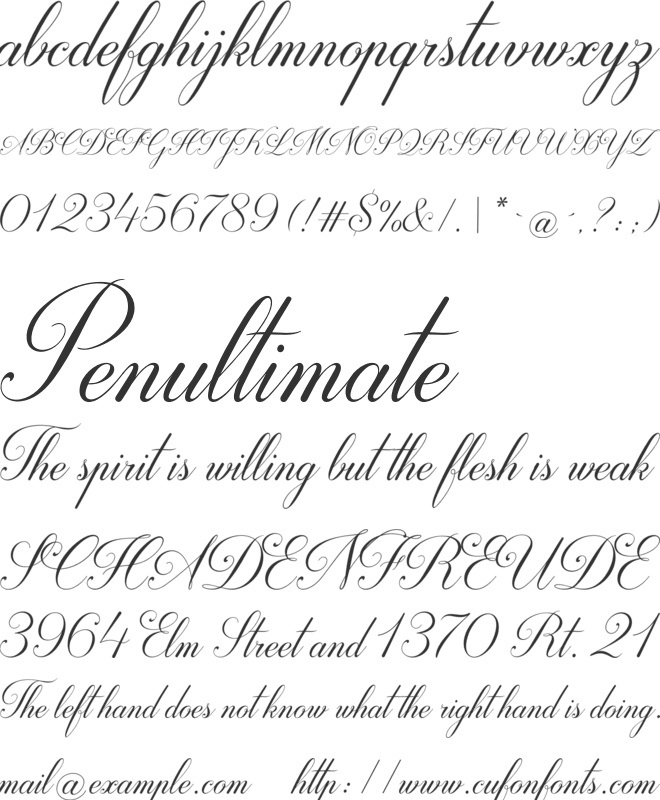 Darleston font preview