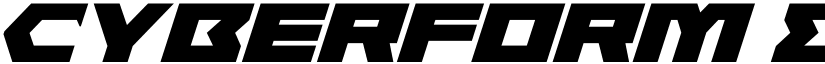 Cyberform Expanded Italic Regular font
