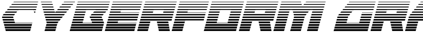 Cyberform Gradient Italic Regular font