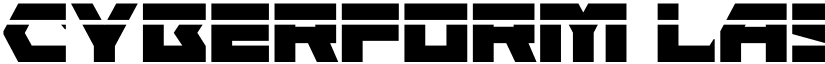 Cyberform Laser Regular font