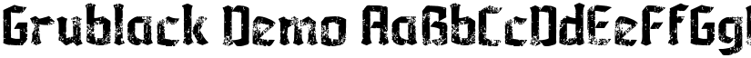 Grublack Demo font