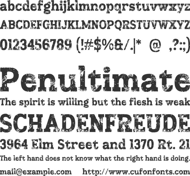 Trosher font preview