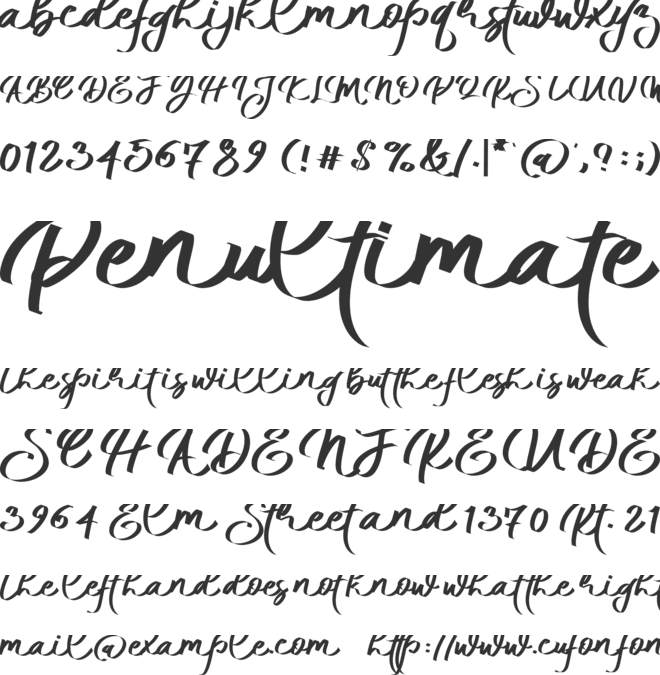 Rockbay font preview