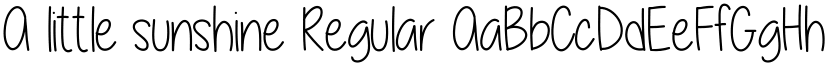 A little sunshine Regular font