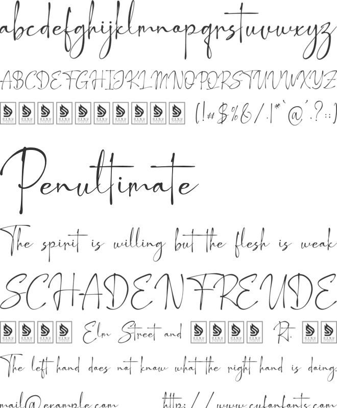 Melfissa Willona font preview