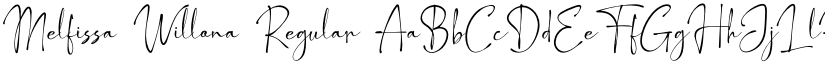Melfissa Willona Regular font