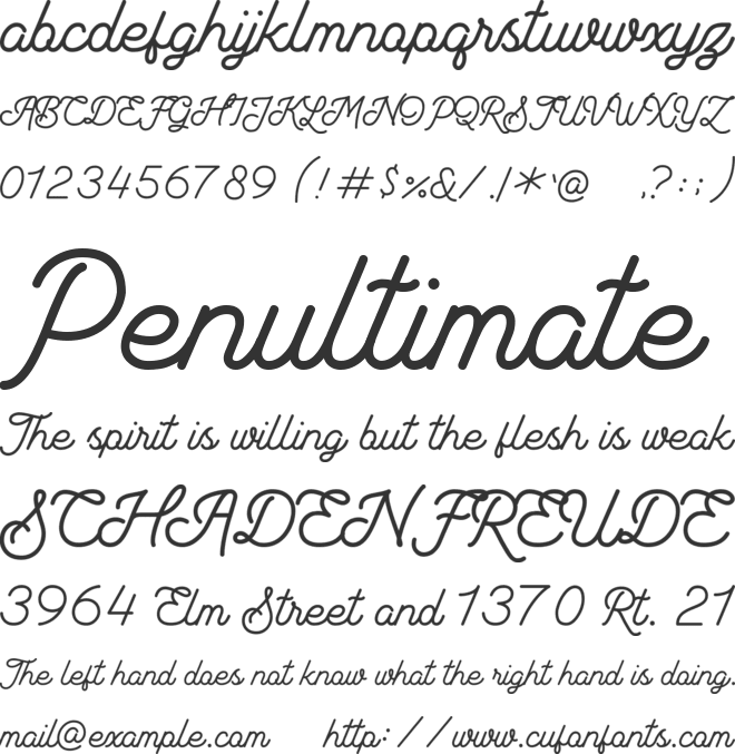 AndaluseaScript font preview