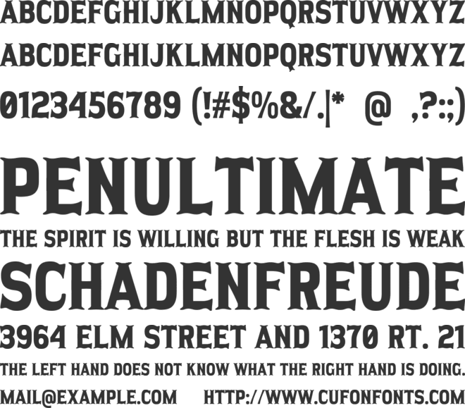 Gastermos font preview