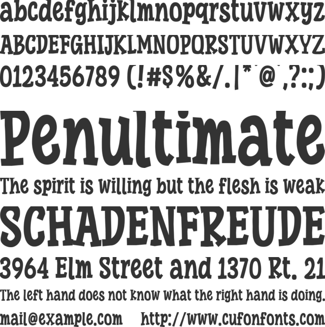 Super Larky font preview