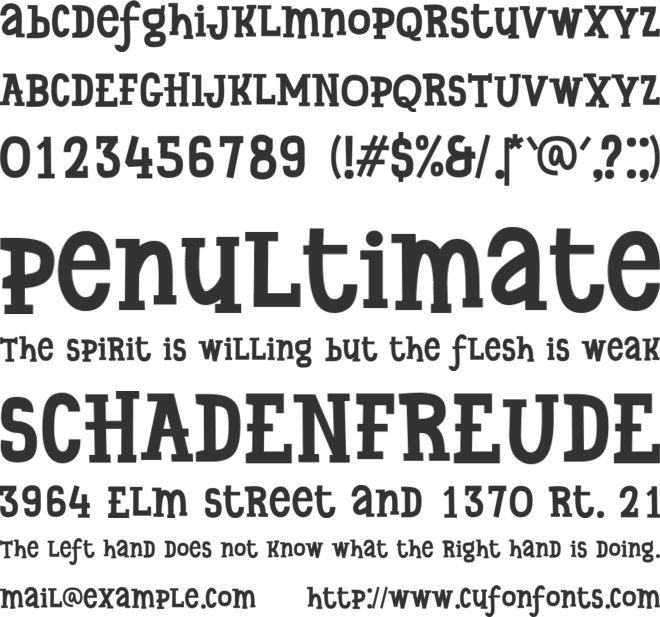 Travel Mate font preview